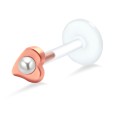 Heart With Pearl Shaped Labrets Push-in LA-60-2p